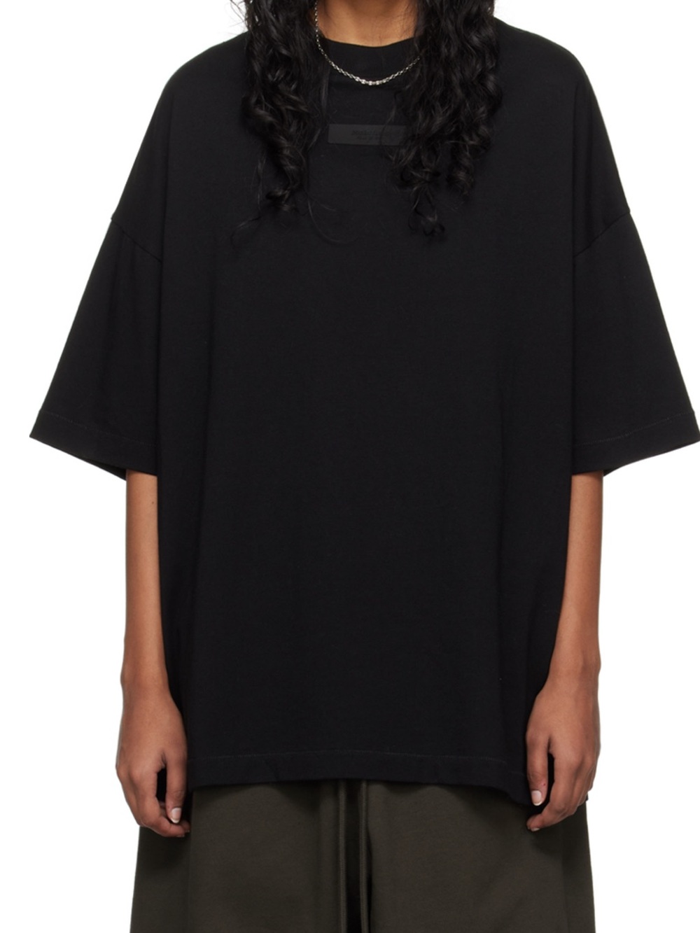 Essentials Fear of God Black Oversized Tee Size S